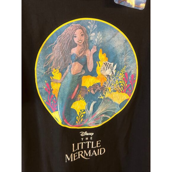 Disney The Little Mermaid Adult Black Graphic T-Shirt NWT Size XL (5526) - Picture 2 of 4